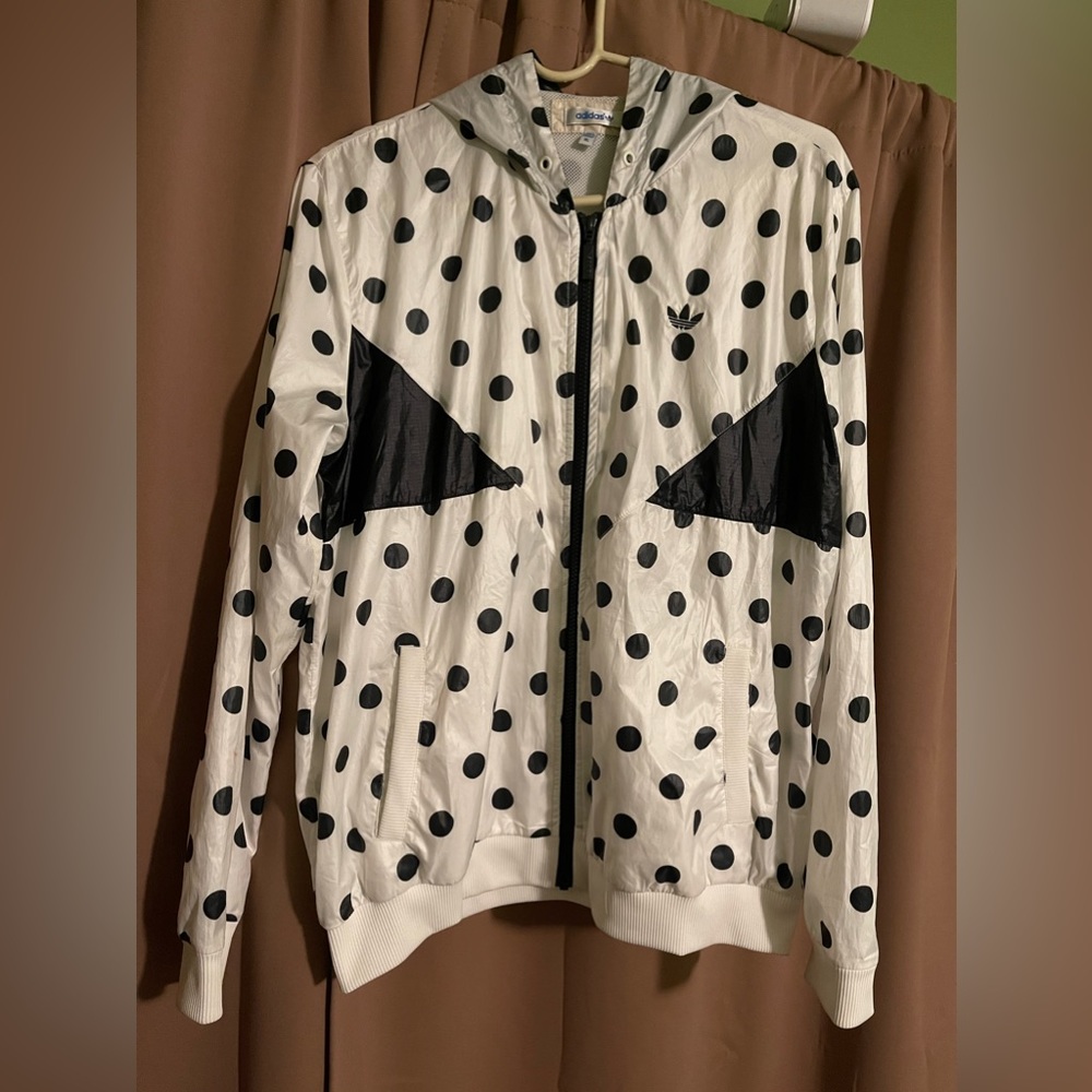 Adidas Originals AC WB White Polka Dots Windbreaker